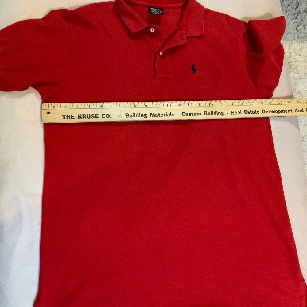 Ralph Lauren Red XL Short Sleeve Polo Classic Preppy Golf School Uniform Resort